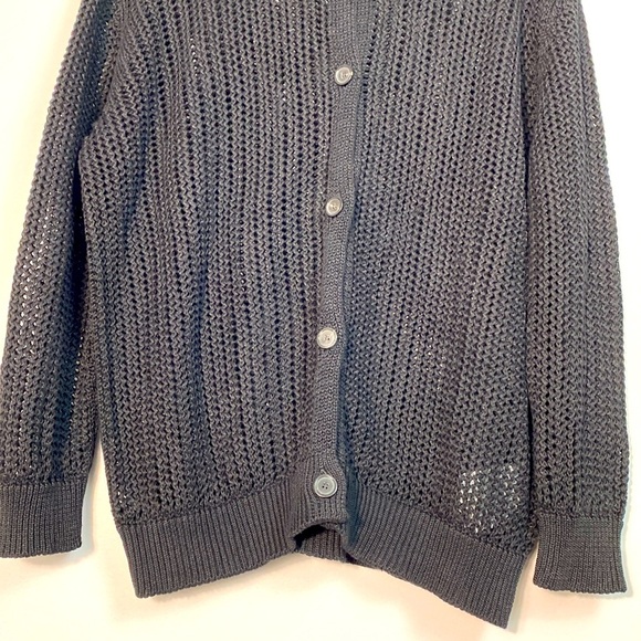 Piazza Sempione Crocket Black Knit Women's Sweater Cardigan size 46 - Picture 7 of 10